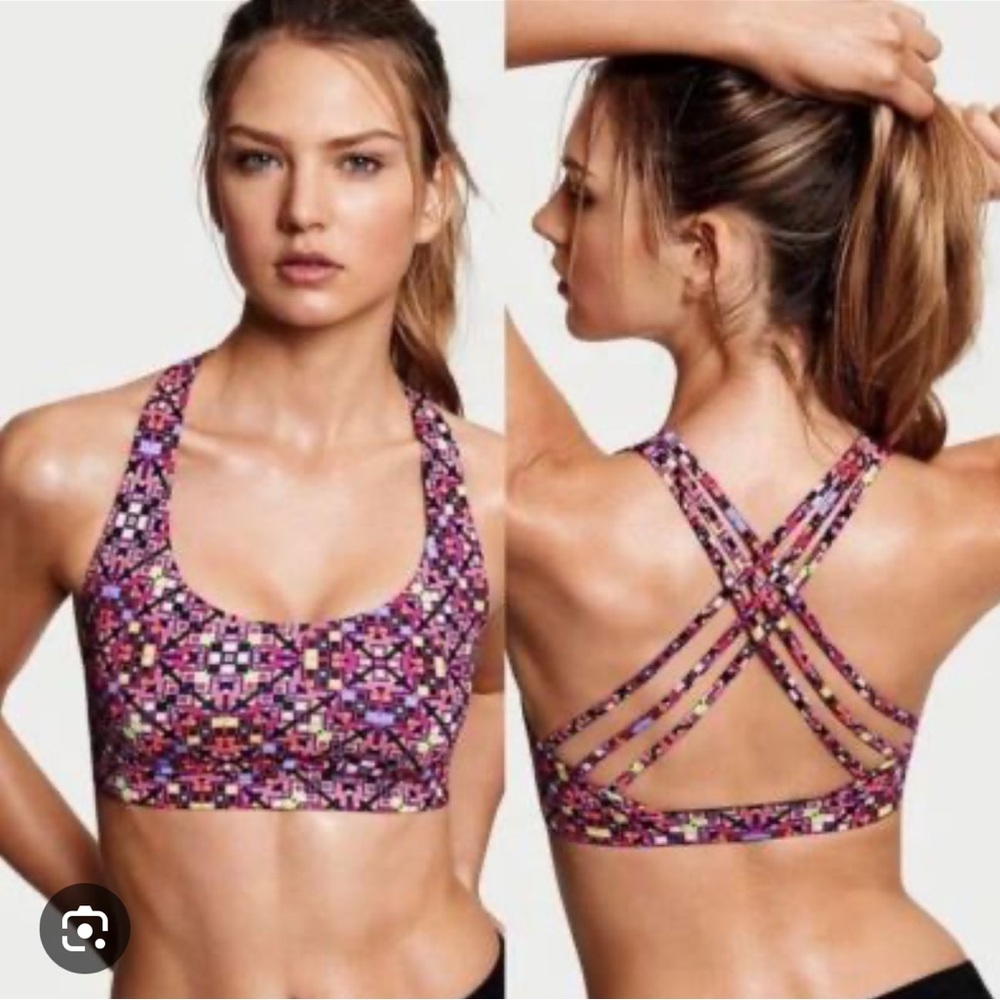 Victoria Sport Geometric Strappy Sports Bra